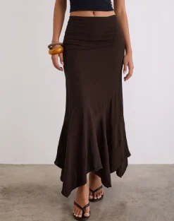 Rombe Maxi Skirt in Bitter Chocolate