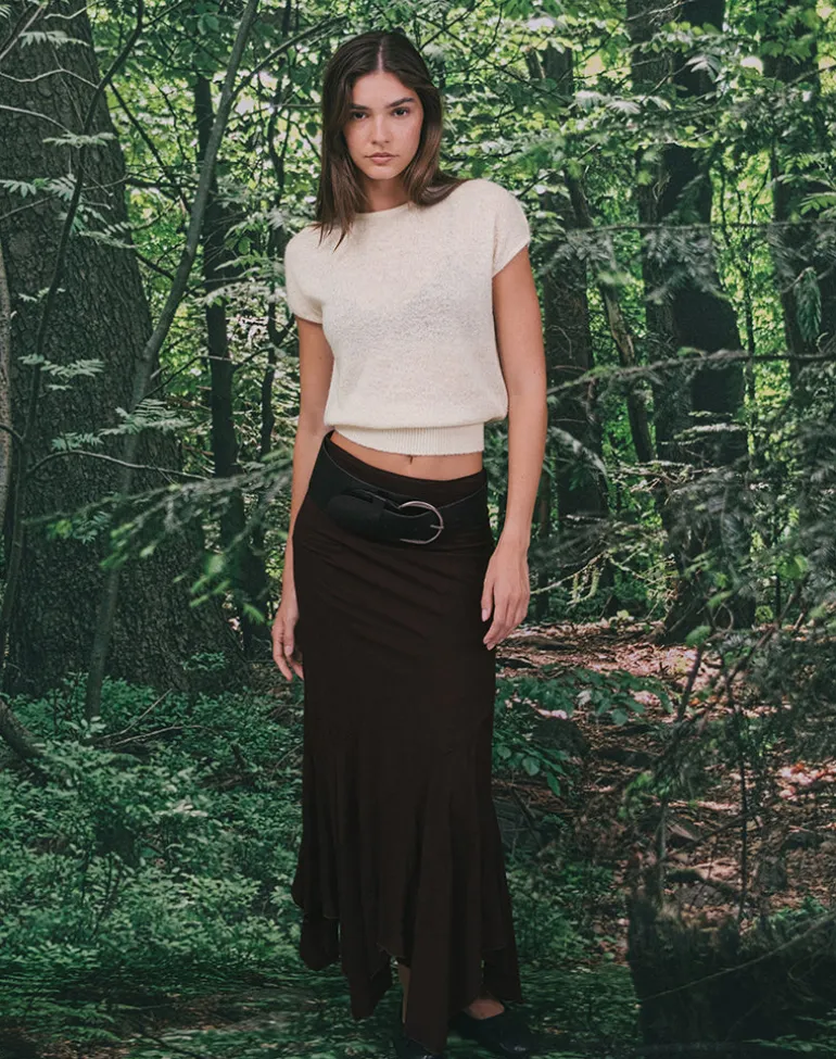 Rombe Maxi Skirt in Bitter Chocolate