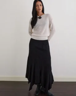 Rombe Maxi Skirt in Black