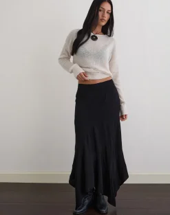 Rombe Maxi Skirt in Black