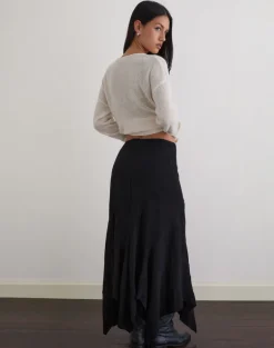 Rombe Maxi Skirt in Black