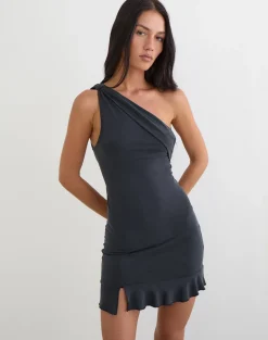 Rosamel Mini Dress in Cupro Midnight Blue