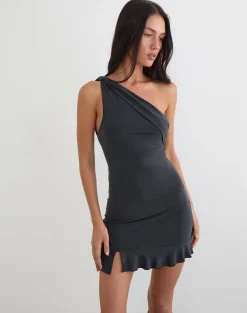 Rosamel Mini Dress in Cupro Midnight Blue