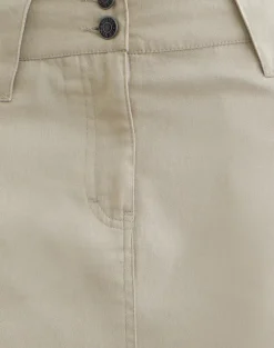 Rovie Utilty Cargo Skirt in Cotton Twill Latte