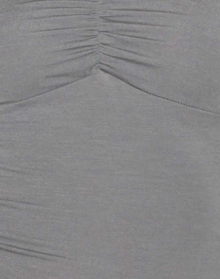 Ruki Bandeau Top in Rayon Jersey Grey