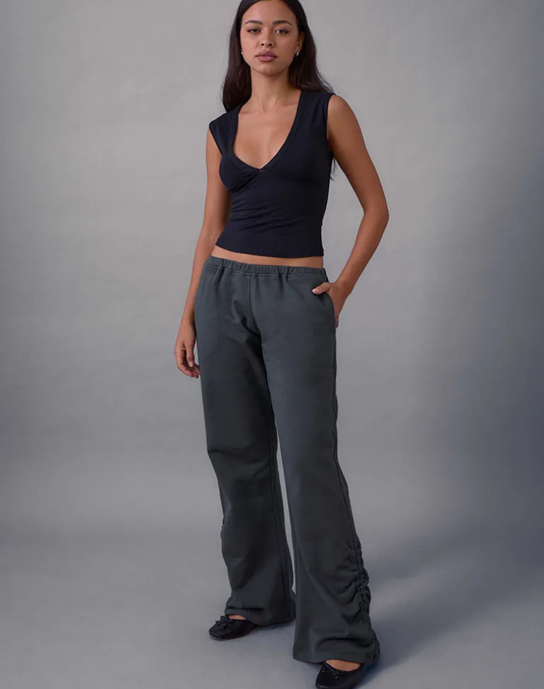 Rylan Ruched Jogger in Beluga Grey
