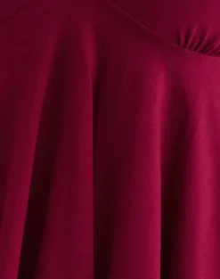 Sable Floaty Cami Top in Jersey Burgundy