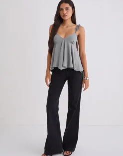 Sable Floaty Cami Top in Jersey Grey
