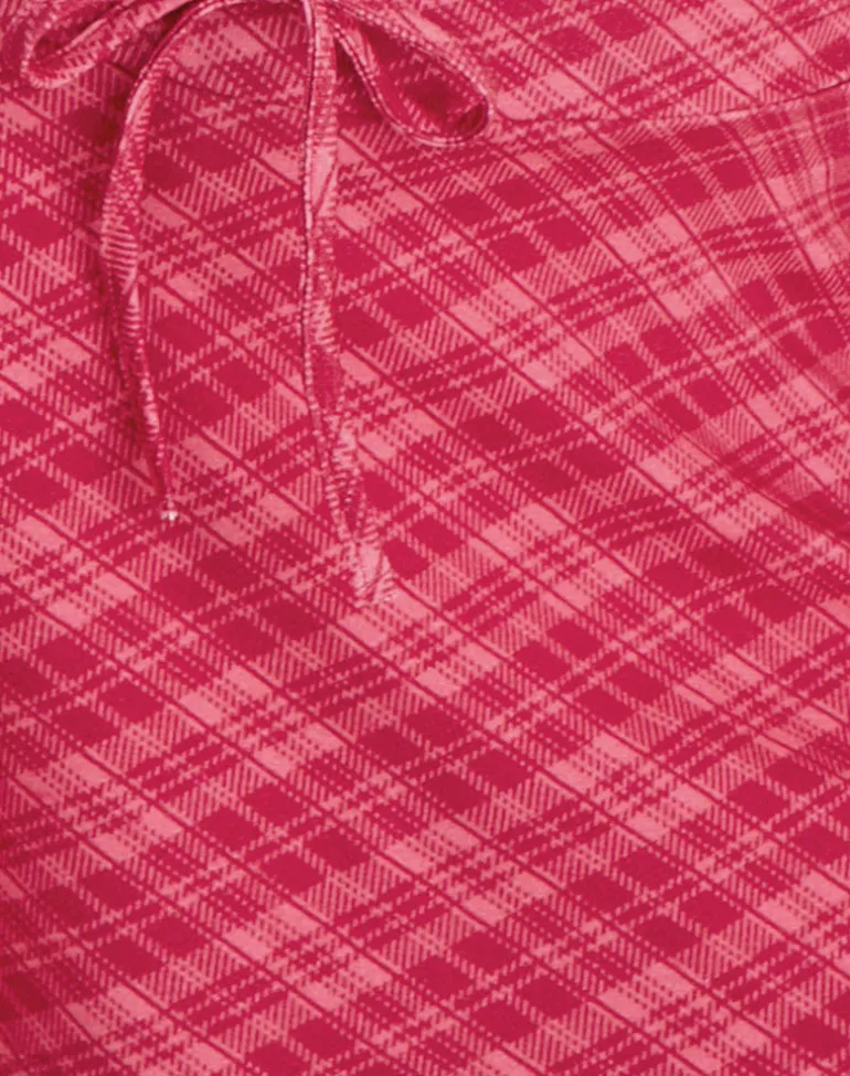 Saeko Micro Skort in Tilted Check Pink