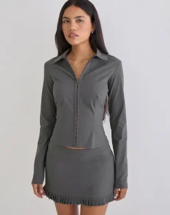 Sahana Skirt in Tailoring Slate Grey