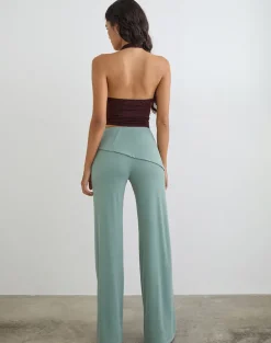 Sakano Wide Leg Trouser in Aqua Grey