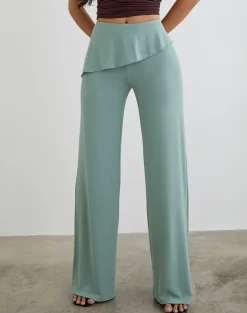 Sakano Wide Leg Trouser in Aqua Grey