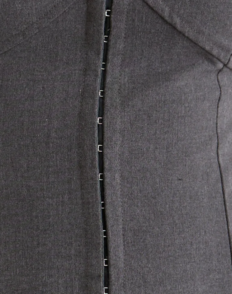 Salpa Plunge Top in Tailoring Charcoal