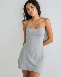 Samiya Mini Dress in Grey Marl