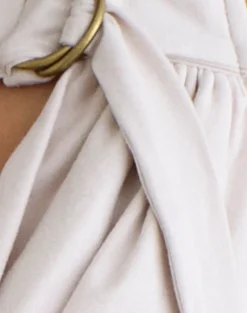 Sanida Top in Cannoli Cream with Buckle Strap