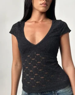 Sanjana Top in Lace Black