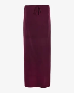 Sarinem Maxi Skirt in Satin Burgundy
