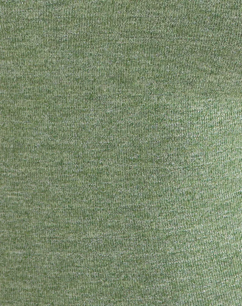 Satuna Top with Beads in Shimmer Knit Sage Green