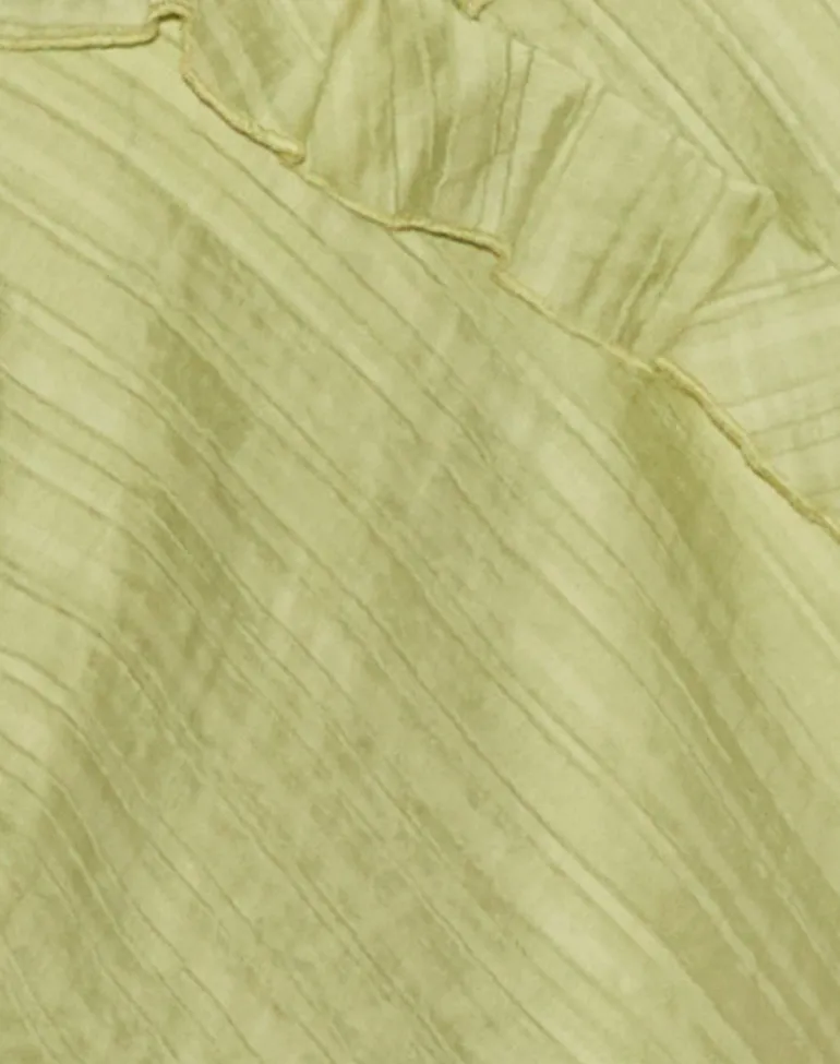 Savira Top in Chiffon Stripe Green