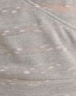 Sayena Top in Sheer Knit Light Grey