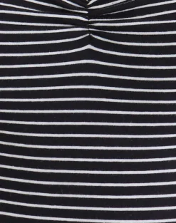 Seiren Top in Stripe Jersey Black and White