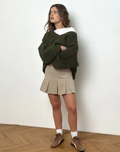 Sejuani Mini Skirt in Sand Cord