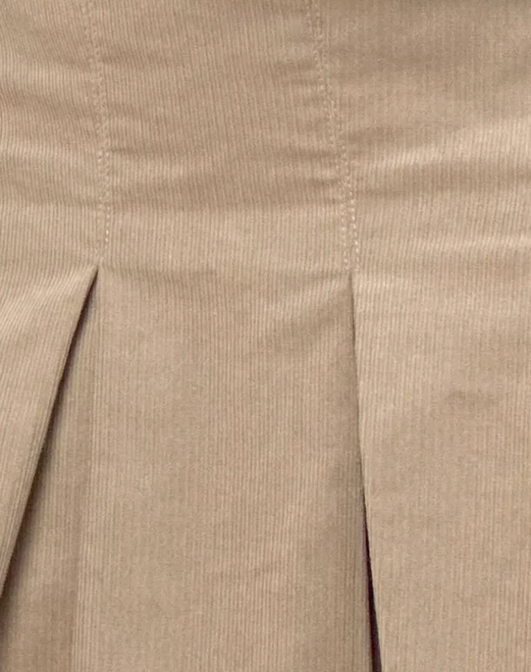 Sejuani Mini Skirt in Sand Cord