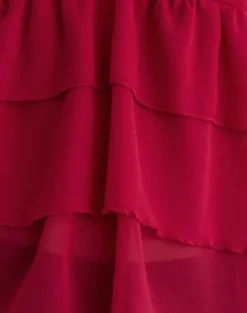 Selvina Frill Cami Top in Red