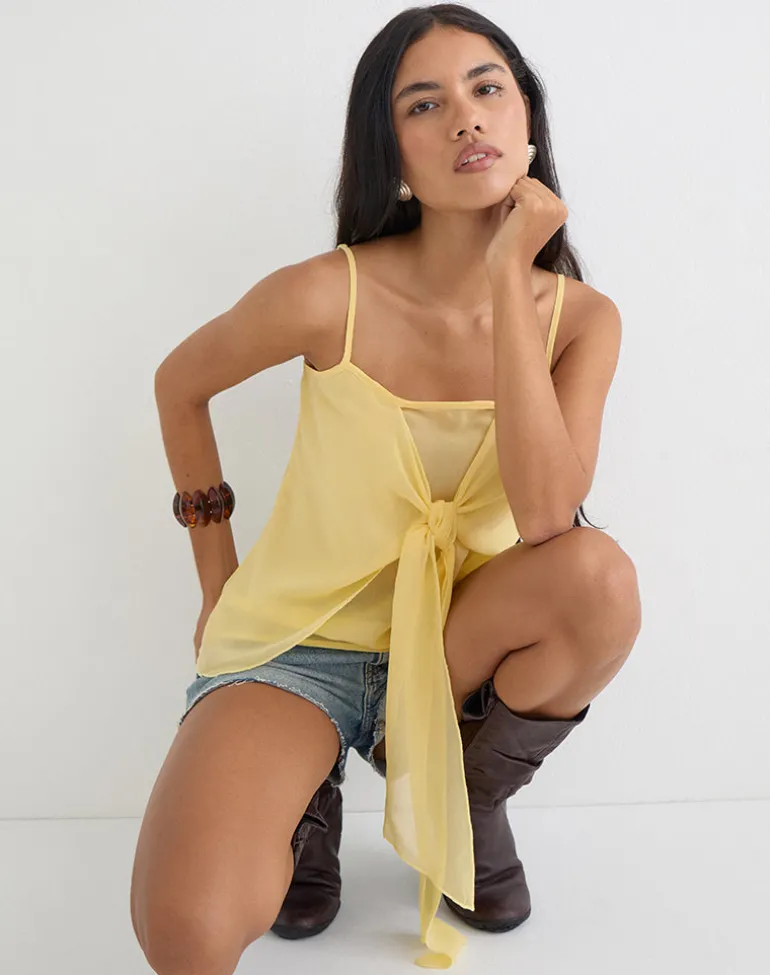 Sena Top in Chiffon Pastel Yellow
