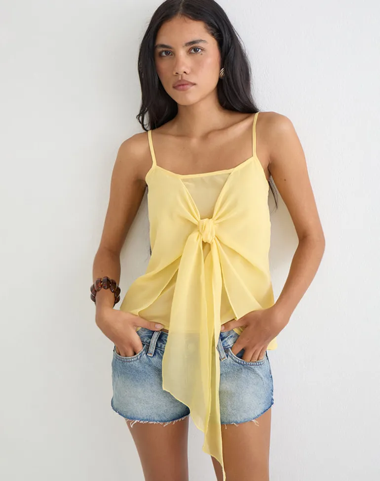 Sena Top in Chiffon Pastel Yellow