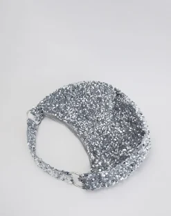 Sequin Hobo Bag in Silver