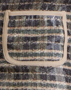 Serafim Short in Sequin Vintage Check Brown