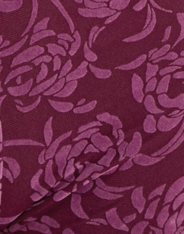 Sera Micro Short in Flock Shadow Leaf Plum