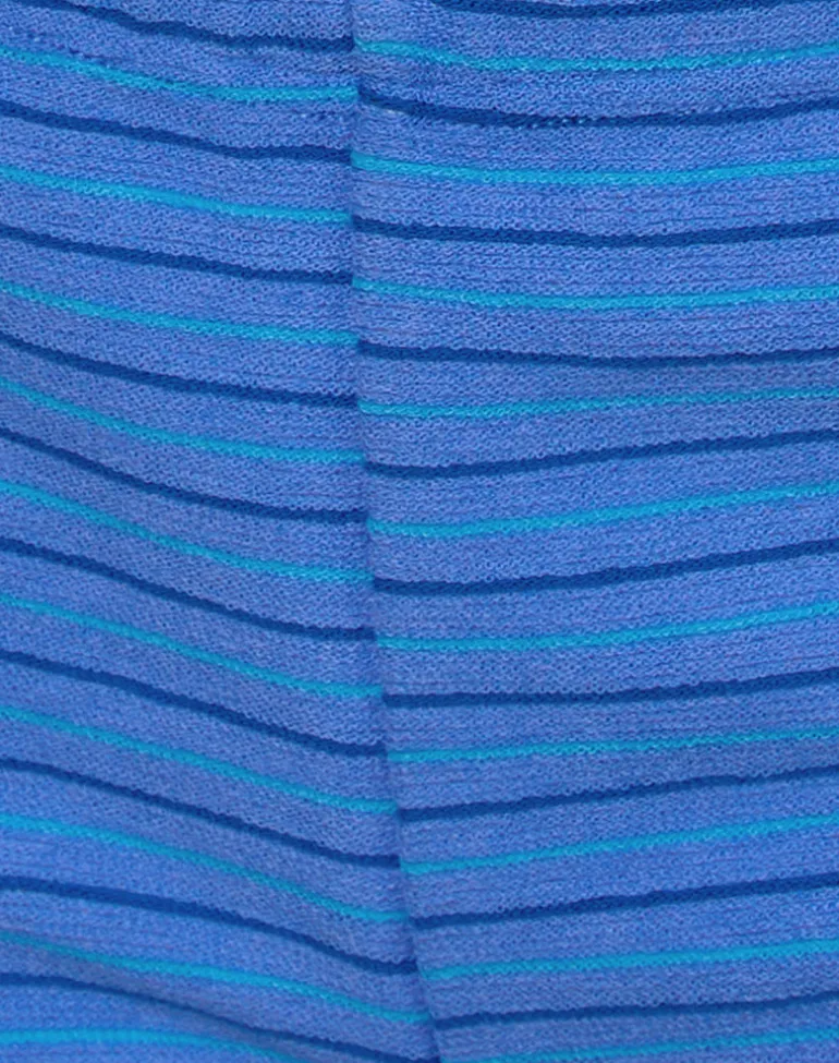 Sera Short in Towelling Blue Stripe