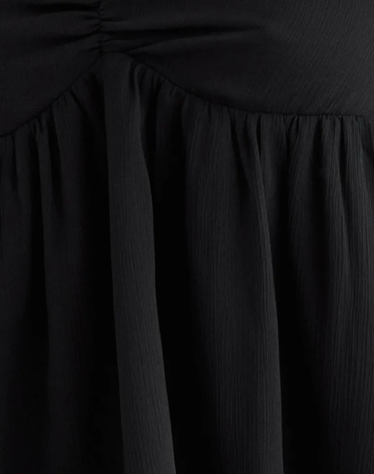 Setsuko Bandeau Longline Top in Black
