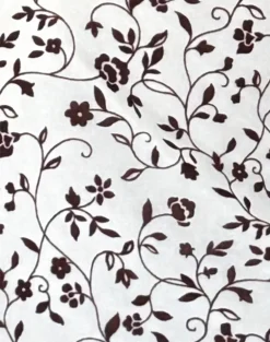 Sevila Long Sleeve Mini Dress in Stem Flower Flock Brown