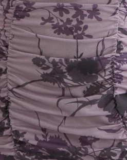 Sezuko Dress in Flock Shadow Flower Purple