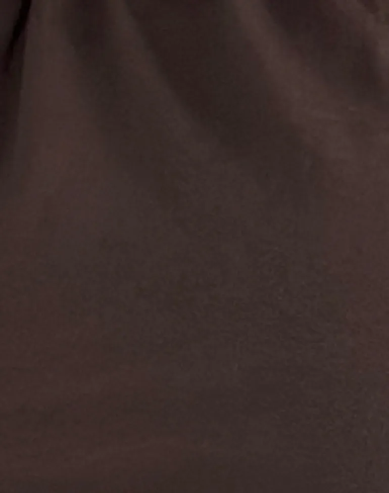 Shalas Halter Top in Jersey Bitter Chocolate