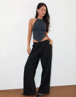 Shalas Halter Top in Jersey Ocean Storm