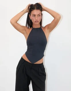 Shalas Halter Top in Jersey Ocean Storm