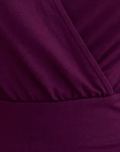 Sheon Long Sleeve Top in Rayon Jersey Fig