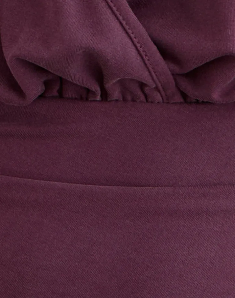 Sherlyn Halter Top in Cupro Deep Purple