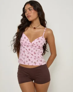 Shiroy Top in Floral Romance Pink