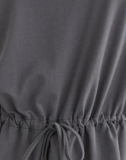 Sika One Shoulder Top in Charcoal Grey with Tie Belt