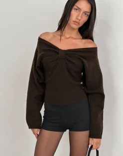 Sikuna Bow Jumper in Brown