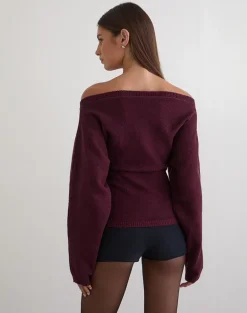 Sikuna Bow Jumper in Deep Purple