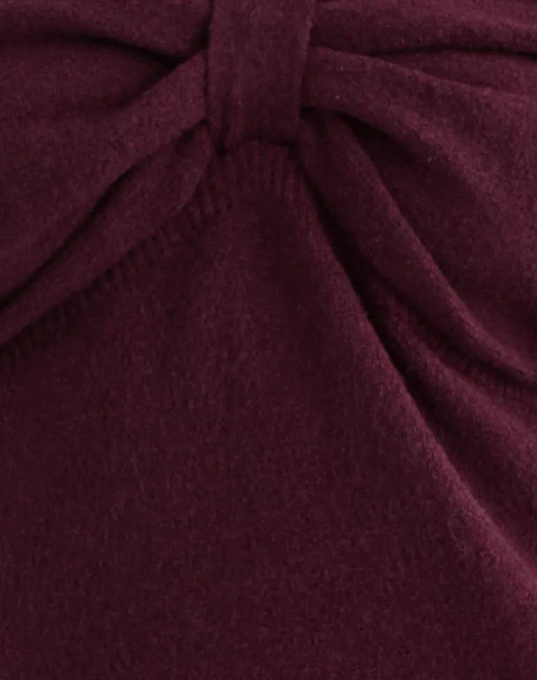 Sikuna Bow Jumper in Deep Purple