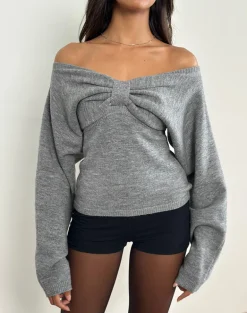 Sikuna Bow Jumper in Grey