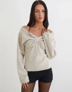 Sikuna Bow Jumper in Oat