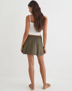 Sixty Skirt in Cotton Light Twill Khaki